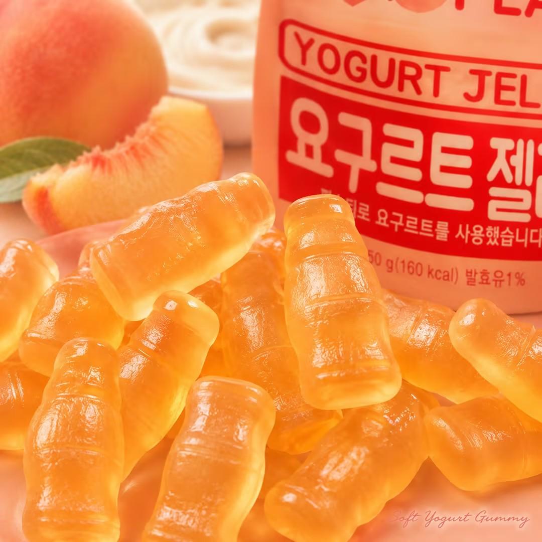 Lotte Yogurt Peach Flavor Gummy Candy 50g