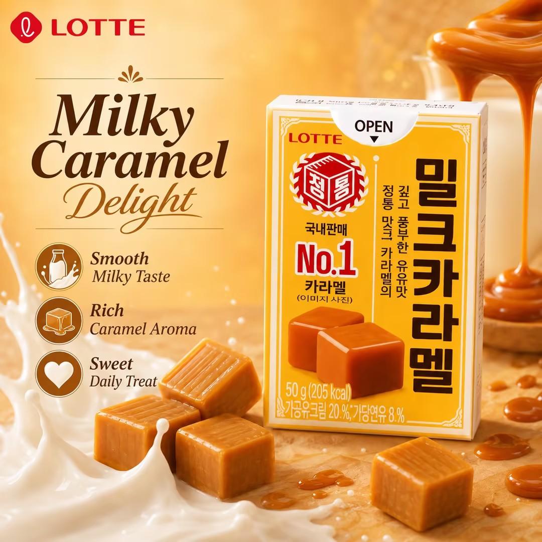 Lotte Caramel Milk Hard Candy 50g
