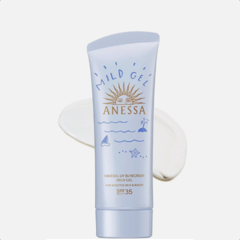 2024 New SHISEIDO ANESSA MINERAL UV SUNSCREEN Mild Gel SPF35 PA+++ 90g for Baby