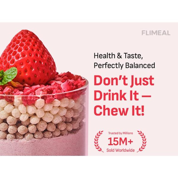 Flimeal Strawberry Meal Replacement Shake 45g/pack