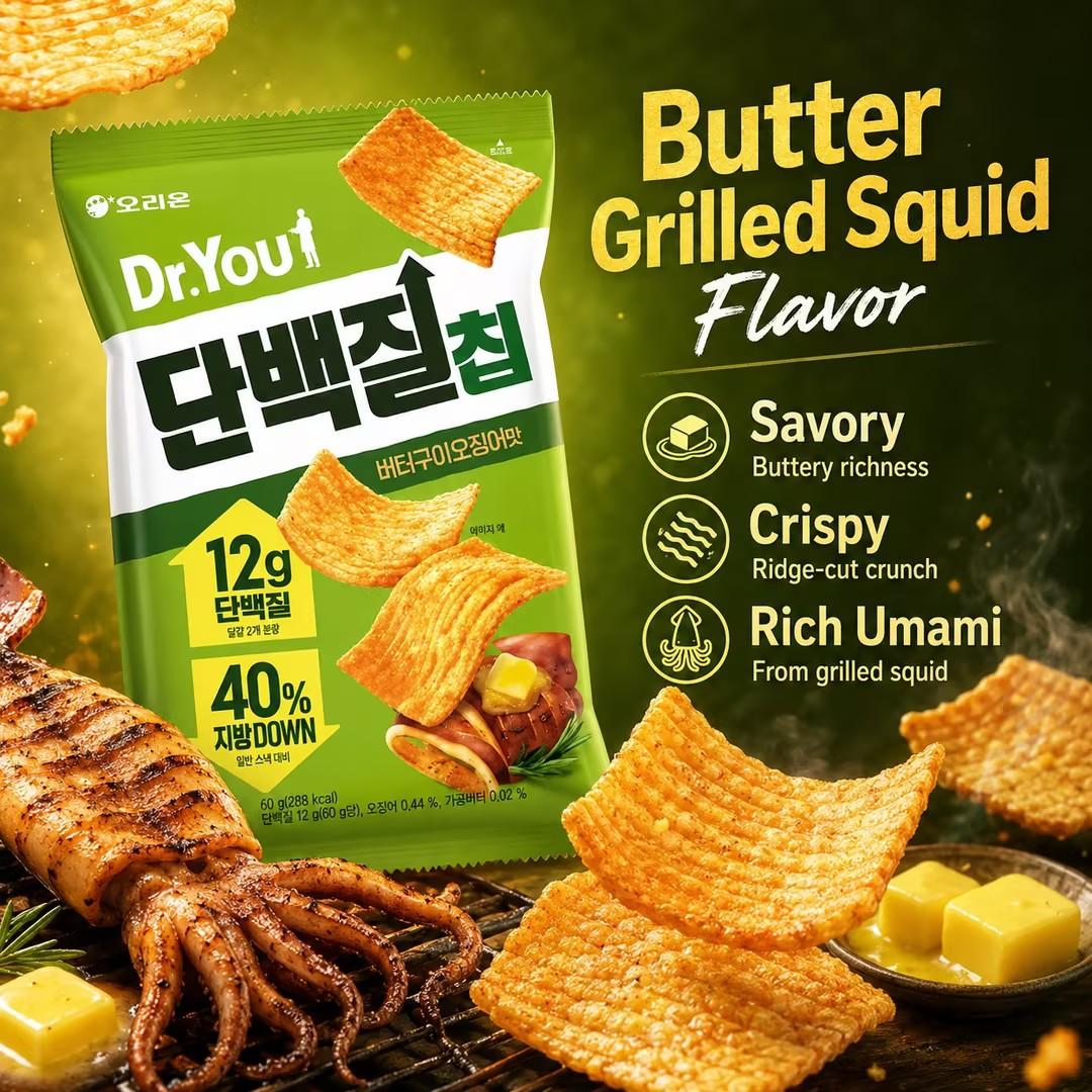 Orion Dr.You Protein Chip Butter Grilled Squid 60g
