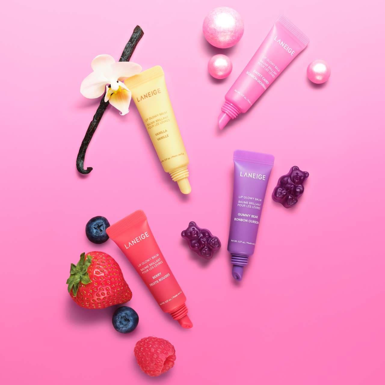 LANEIGE Mini Lip Glowy Balm 5ml* 4Pieces Set