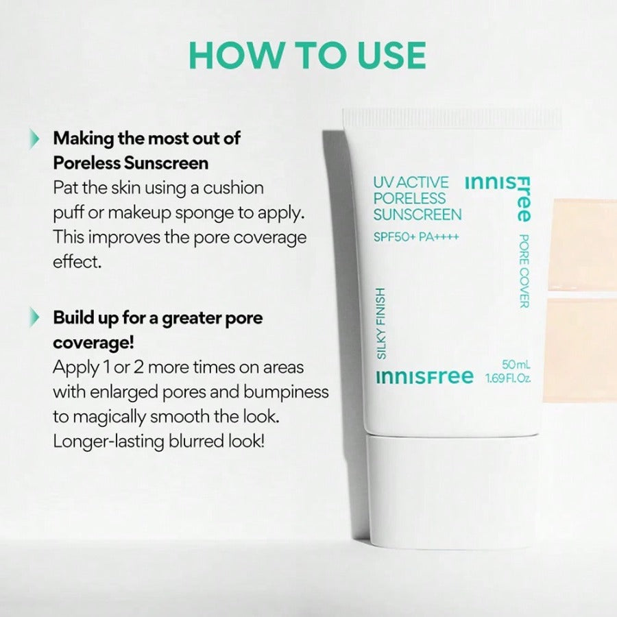 Innisfree UV Active Poreless Sunscreen SPF50+ PA++++ 50mL
