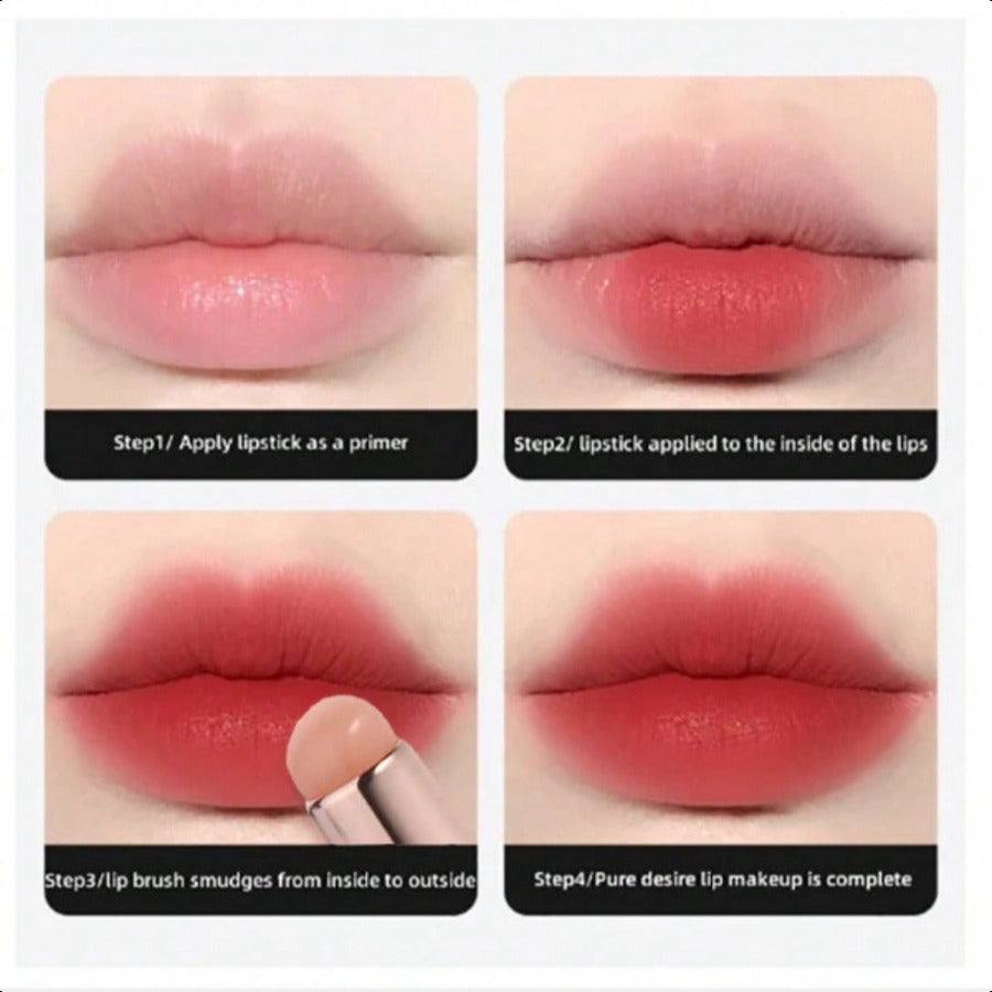 INHAK Silicon Lip Brush – Flexible, Non-Absorbent & Hygienic Lip Makeup Applicator For Precise, Streak-Free Application