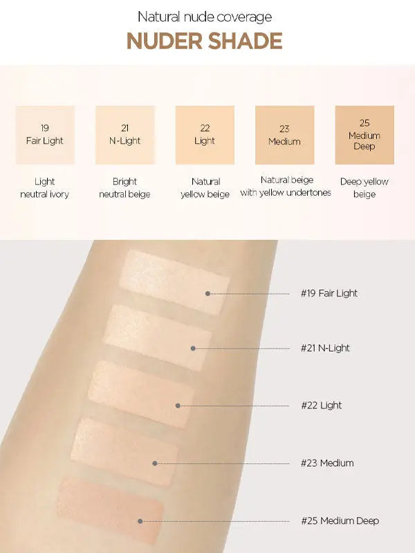 JUNG SAEM MOOL Skin Nuder Cover Layer Cushion (Refill included) SPF50+ / PA+++