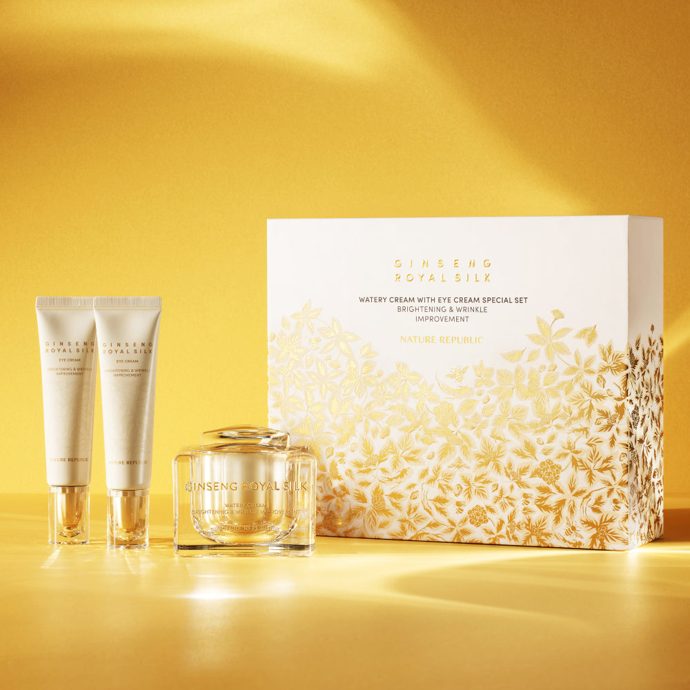 NATURE REPUBLIC Ginseng Royal Silk Watery Cream with Eye Cream Special Set (Cream 60ml & Eye Cream 30ml  X2)
