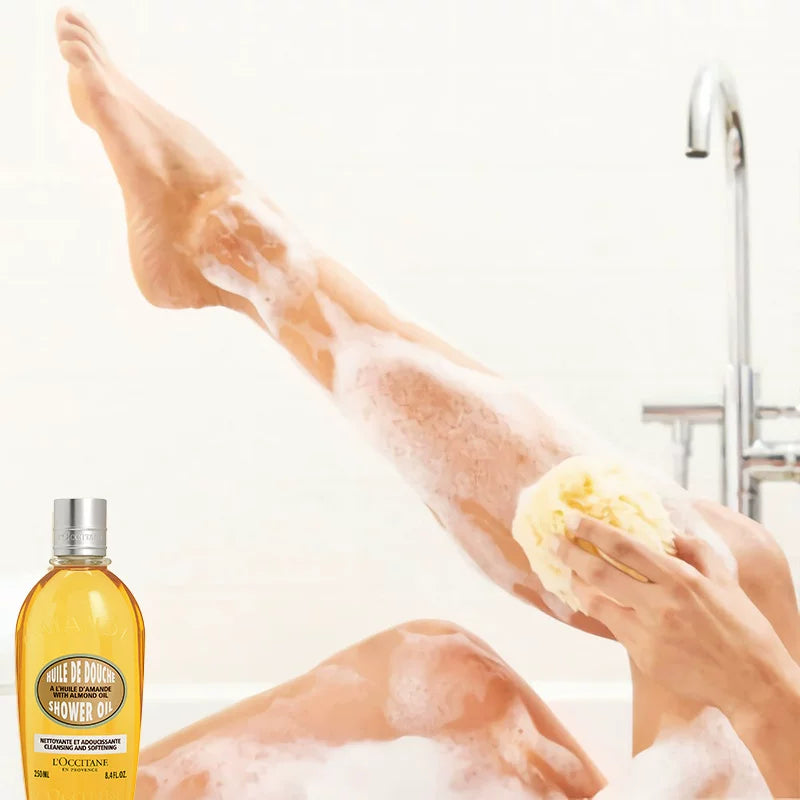 L'OCCITANE Cleansing & Softening Almond Shower Oil 250/500ml, Nourishing Skincare