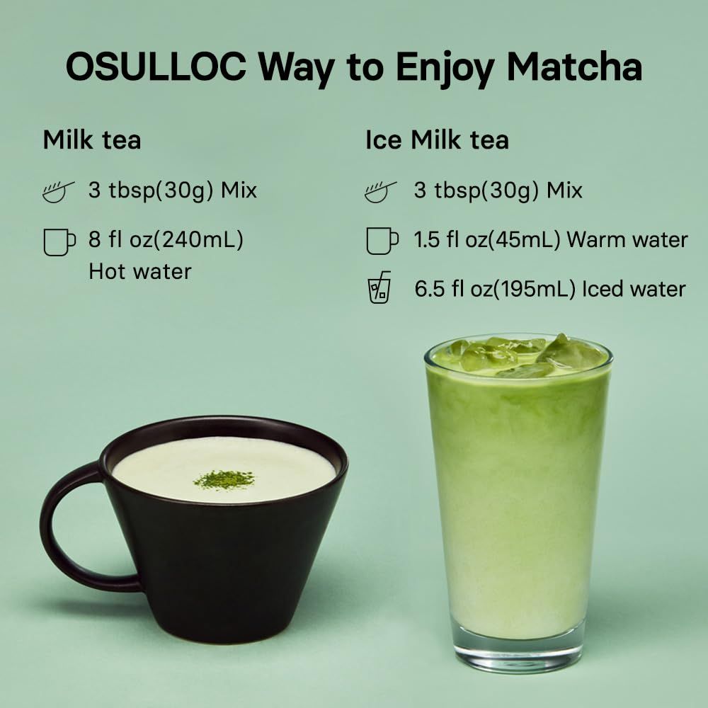 OSULLOC 济州火山抹茶拿铁粉 300克 韩国进口速溶抹茶奶茶粉家庭大包装24.98