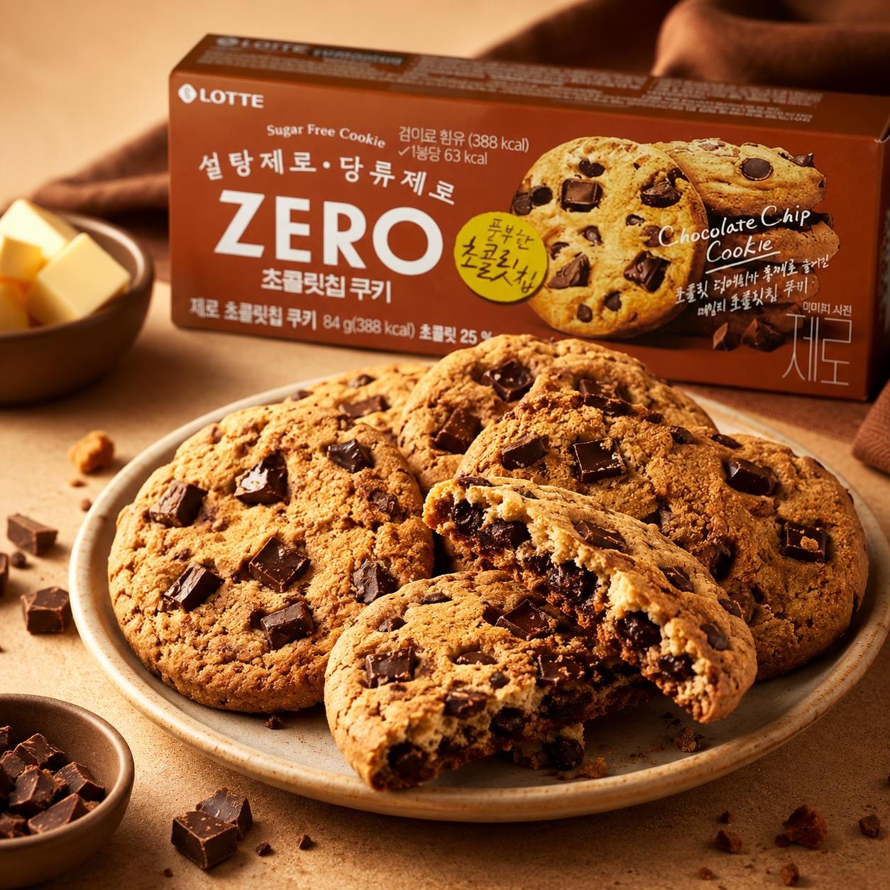 Lotte ZERO Compound‑co‑co Butter Chocolate Cookies 84g