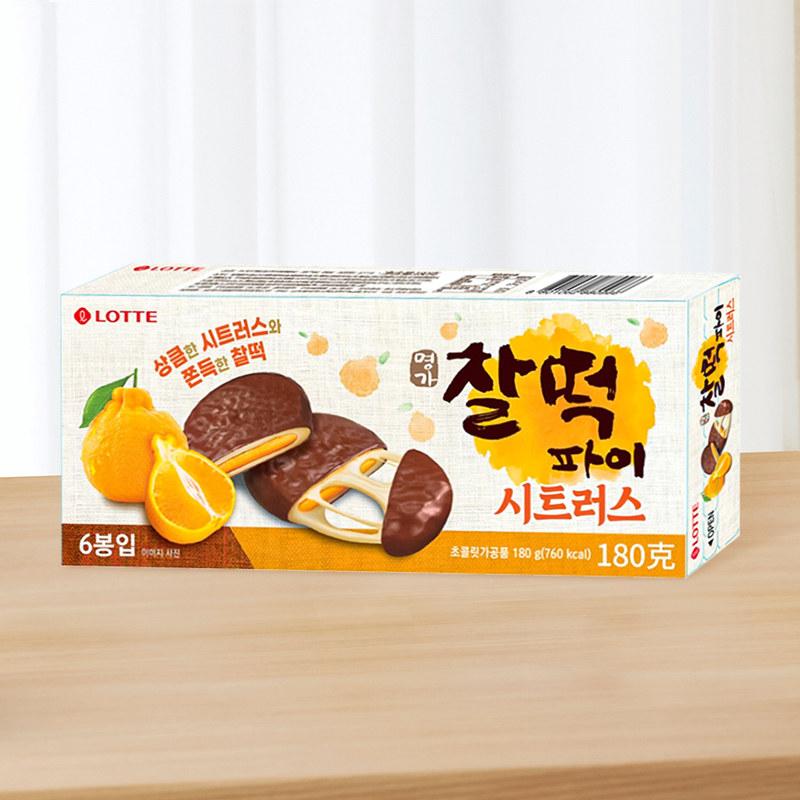 Lotte Rice Cake Pie, 3 flavors | Chewy Mochi Texture, Rich Filling Flavor, Convenient Snack