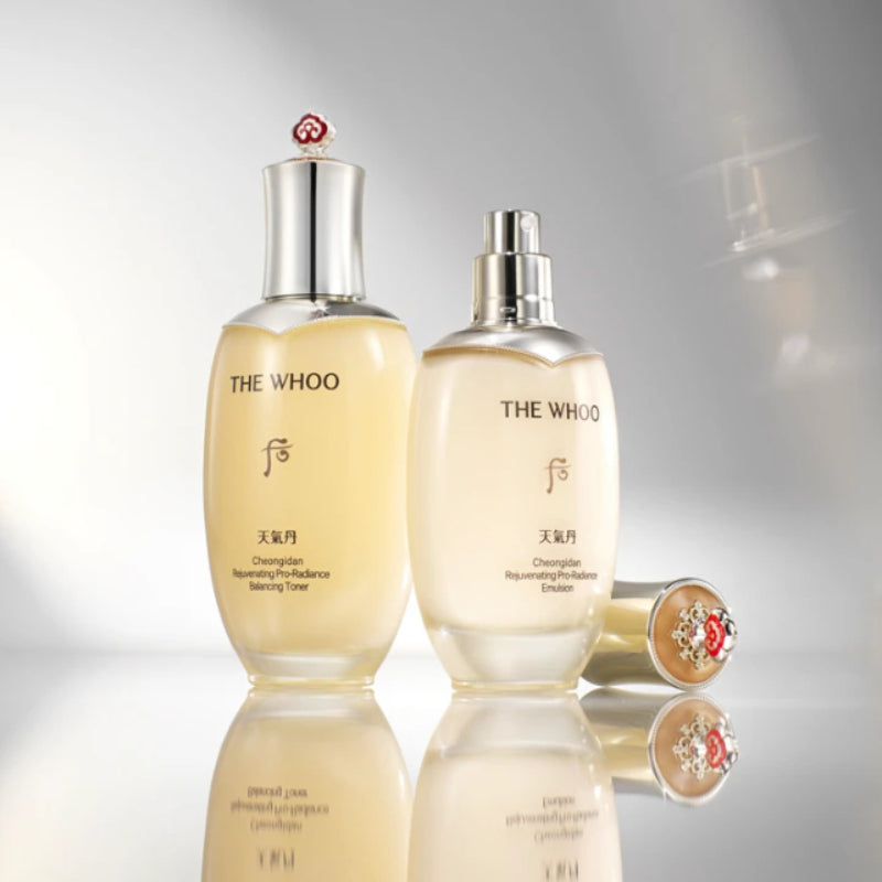 Whoo Cheongidan Pro Rejuvenating Lifting Toner & Emulsion, Moisturizing Repair