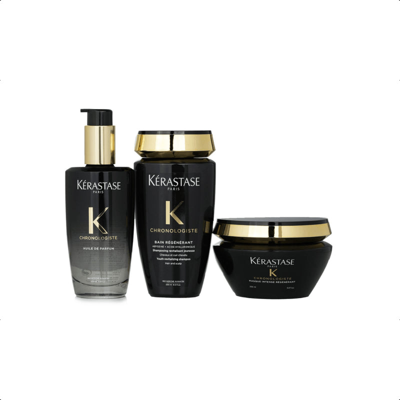 KÉRASTASE Chronologiste Hair Repair Set (Shampoo 250ml + Mask 200ml + Oil 75ml)