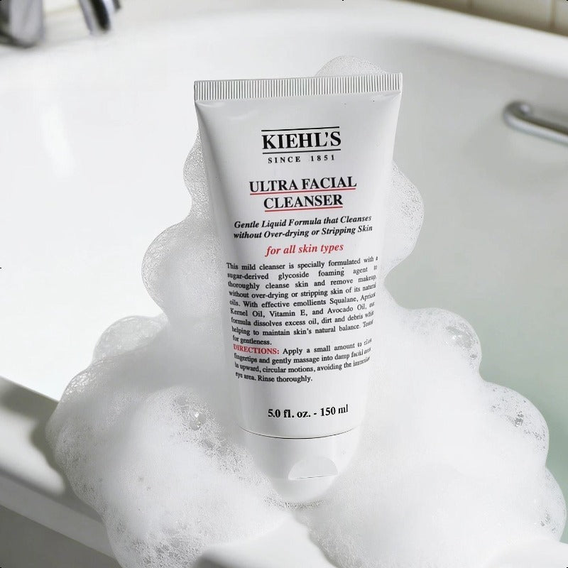 Kiehl's Deep Cleansing Foaming Facial Cleanser, Which Repairs The Skin Barrier and Gently Exfoliates, Is Suitable for All Skin Types (150ml)