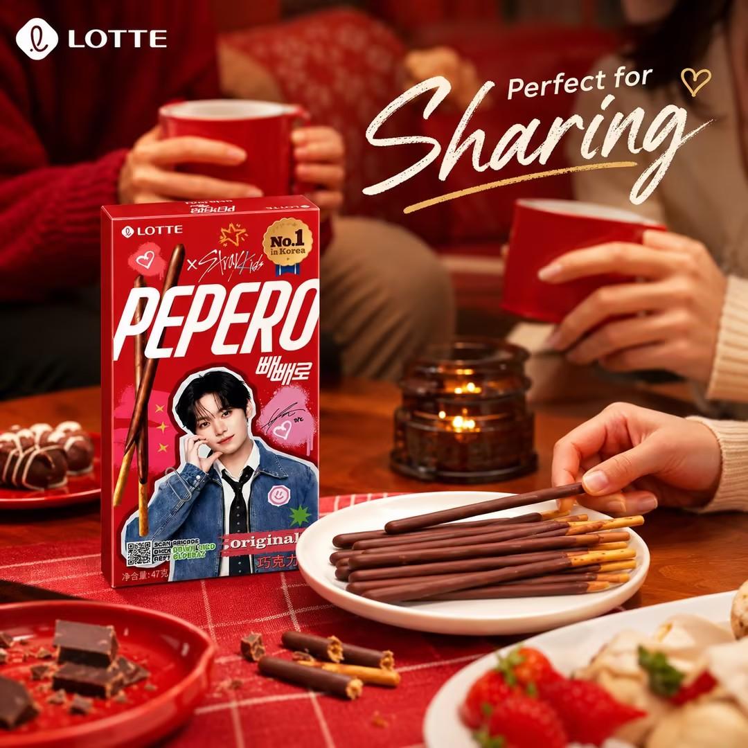 Lotte Pepero Chocolate Flavored Biscuit Sticks 47g