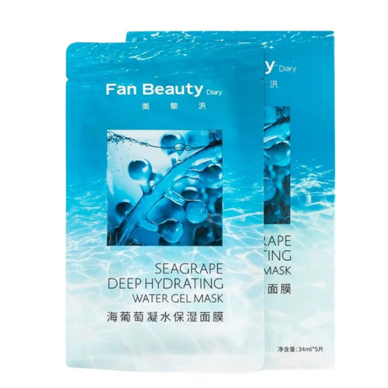 FAN BEAUTY DIARY Seagrape Deep Hydrating Water Gel Mask 34ml X 5pcs