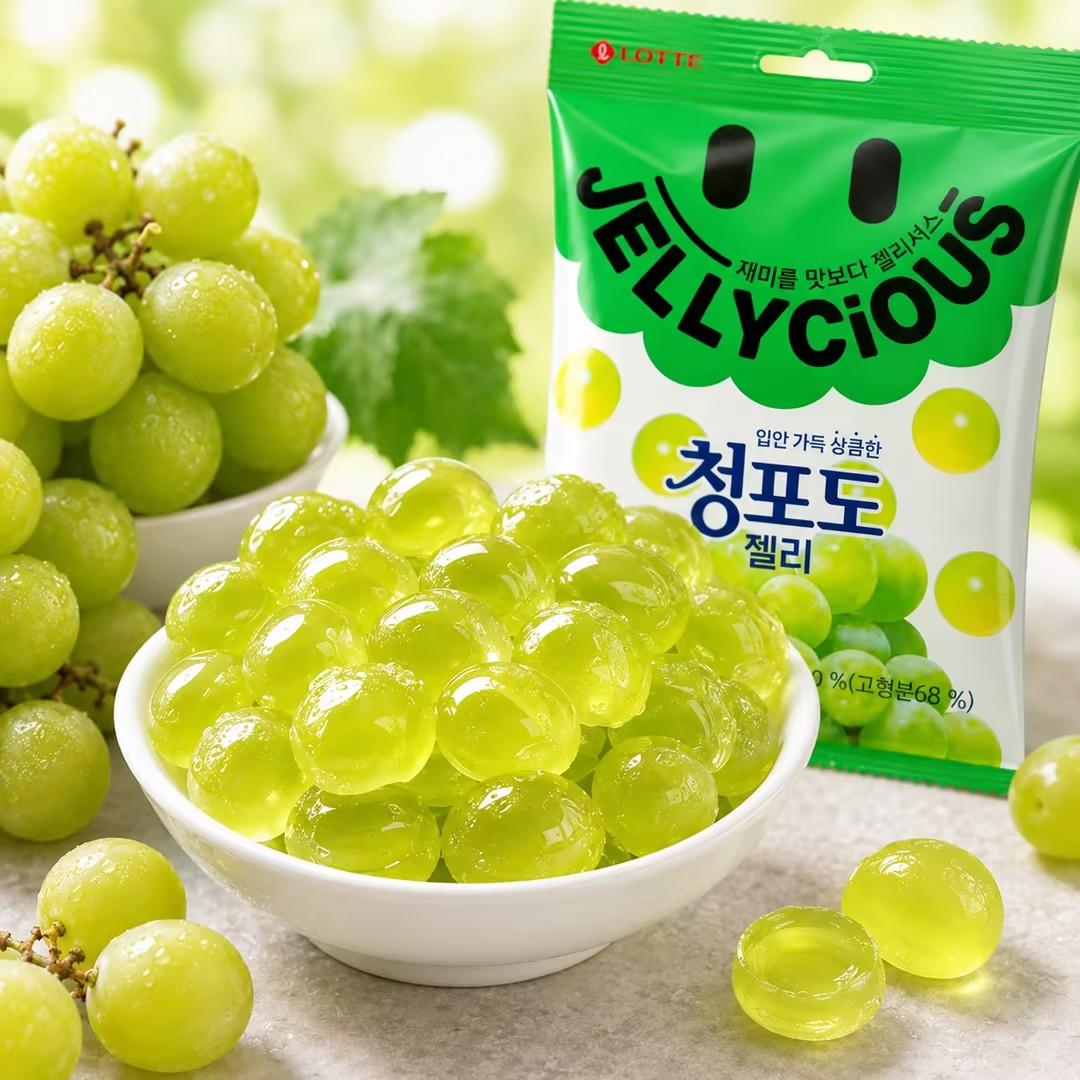 Lotte Green Grape Gummy Candy 72g