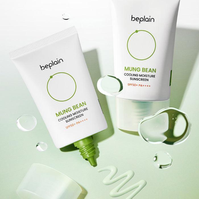 beplain - Mung Bean Cooling Moisture Sunscreen SPF50+PA++++ 50ml*2 +10ml