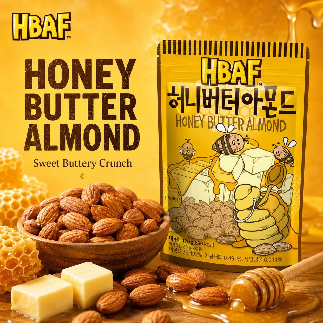 HBAF Honey Butter Almond 120g