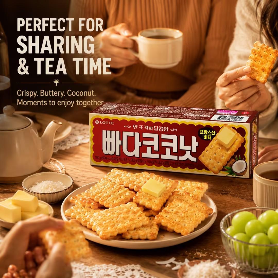 Lotte Butter Coconut Crispy Biscuits 100g