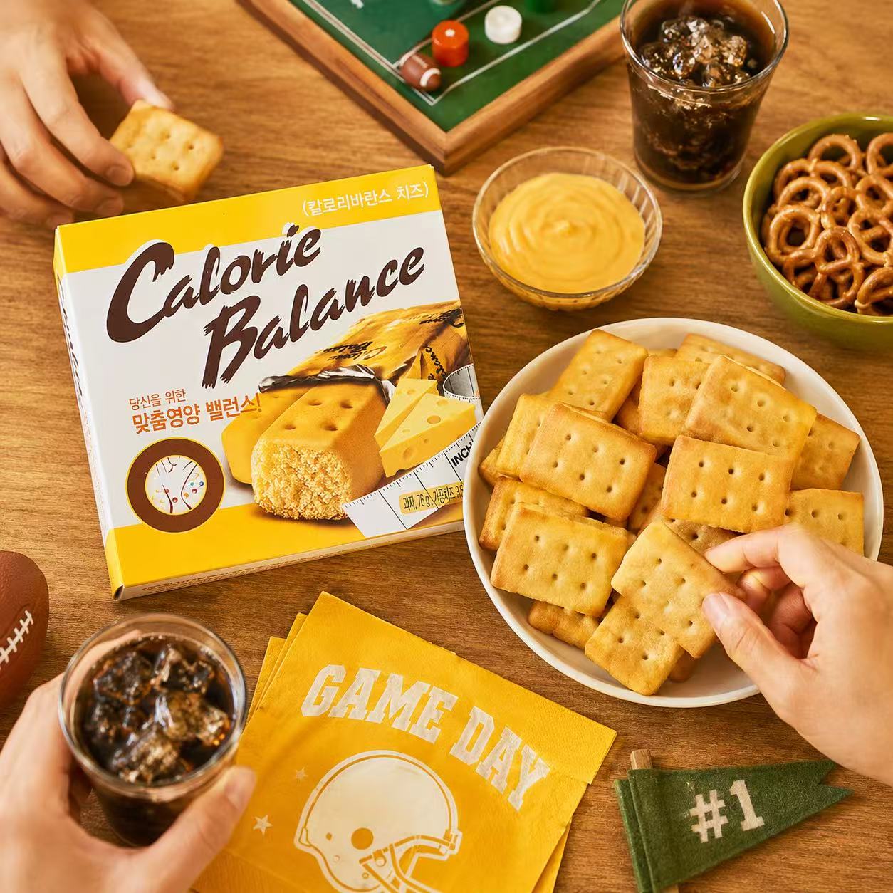 Haitai Cheese Compressed Biscuits 76g | Rich spicy cheese aroma