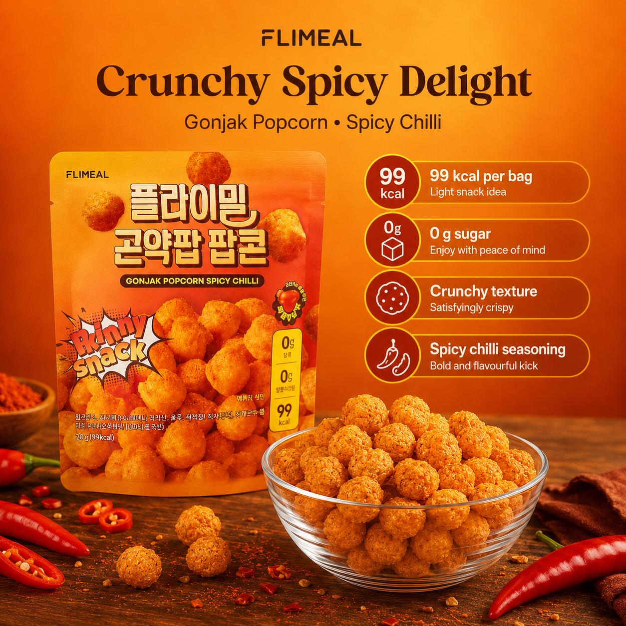Flimeal Gonjak Popcorn #Spicy Chilli 20g
