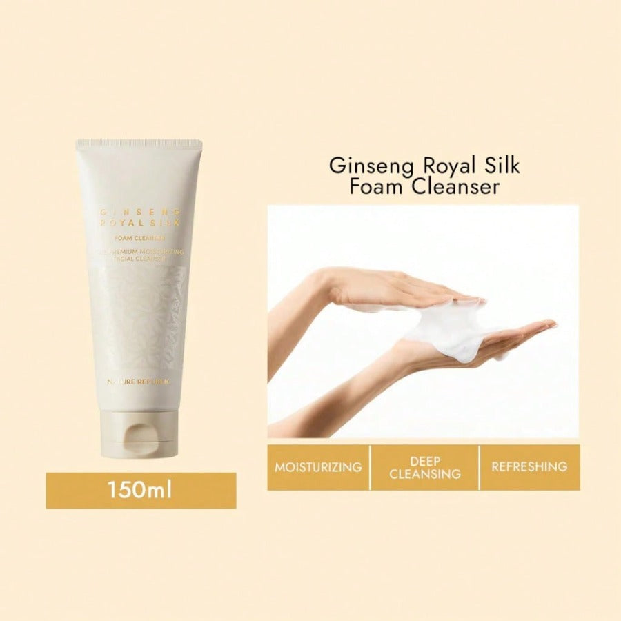 Nature Republic Ginseng Royal Silk Foam Cleanser (150ml / 5.07 Fl.Oz.)