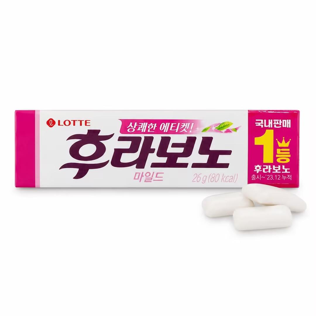 Lotte Red Mint‑flavored Chewing Gum 26g Refreshing mint taste, brings comfortable oral‑fresh feeling
