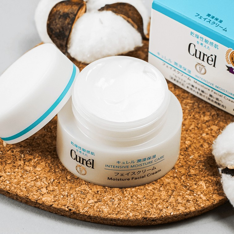 Curel Intense Moisturizing Cream – Sensitive Skin Hydration with Neuroceramide – Redness Relief 40g