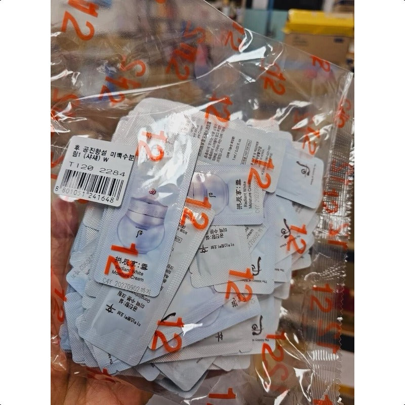 THE WHOO RADIANT WHITE MOISTURE CREAM 1ML X 120PCS