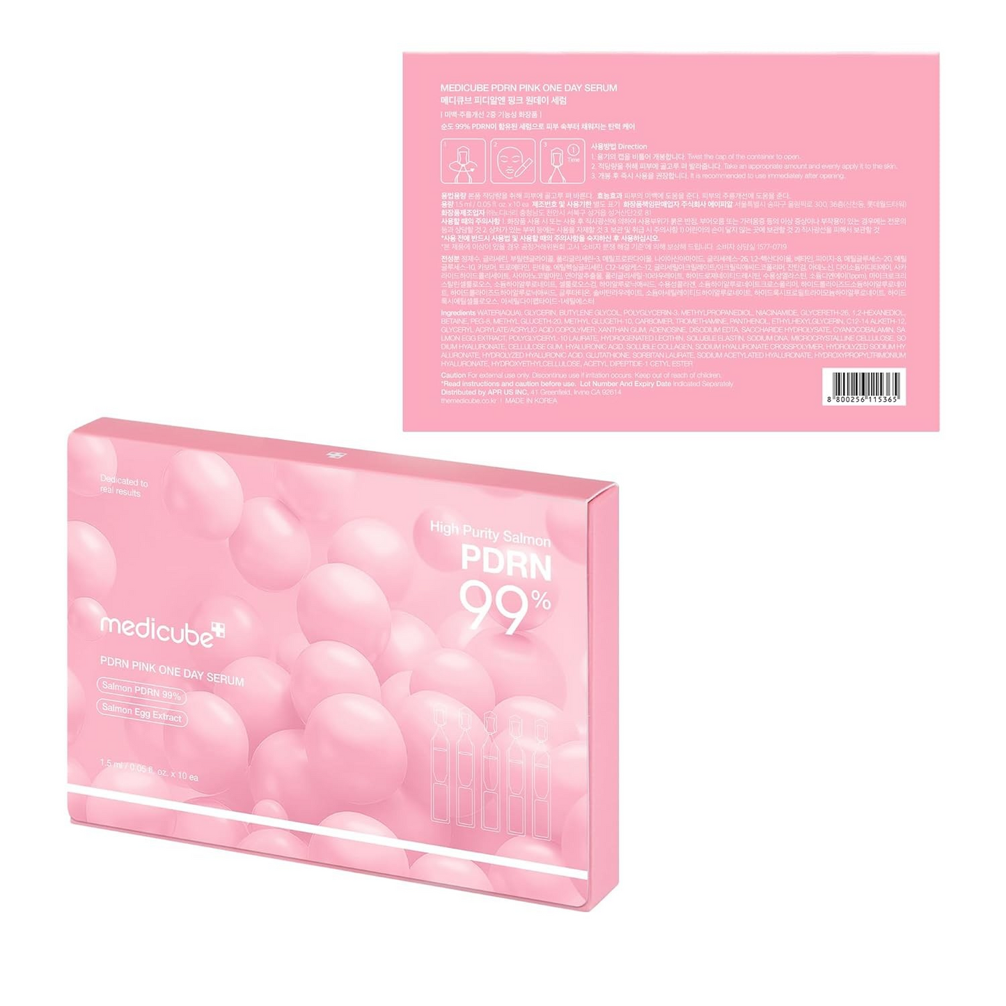 Medicube PDRN Pink One Day Serum 1.5ml*10ea