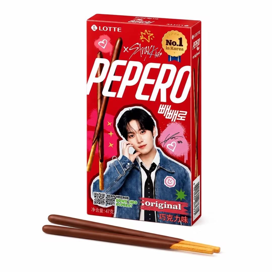 Lotte Pepero Chocolate Flavored Biscuit Sticks 47g
