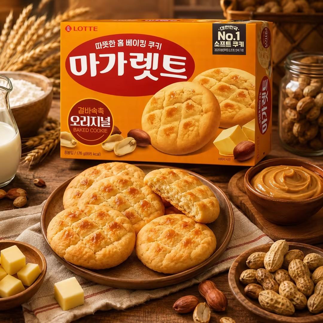 Lotte Margaret Cream Peanut Soft Cookies 176g