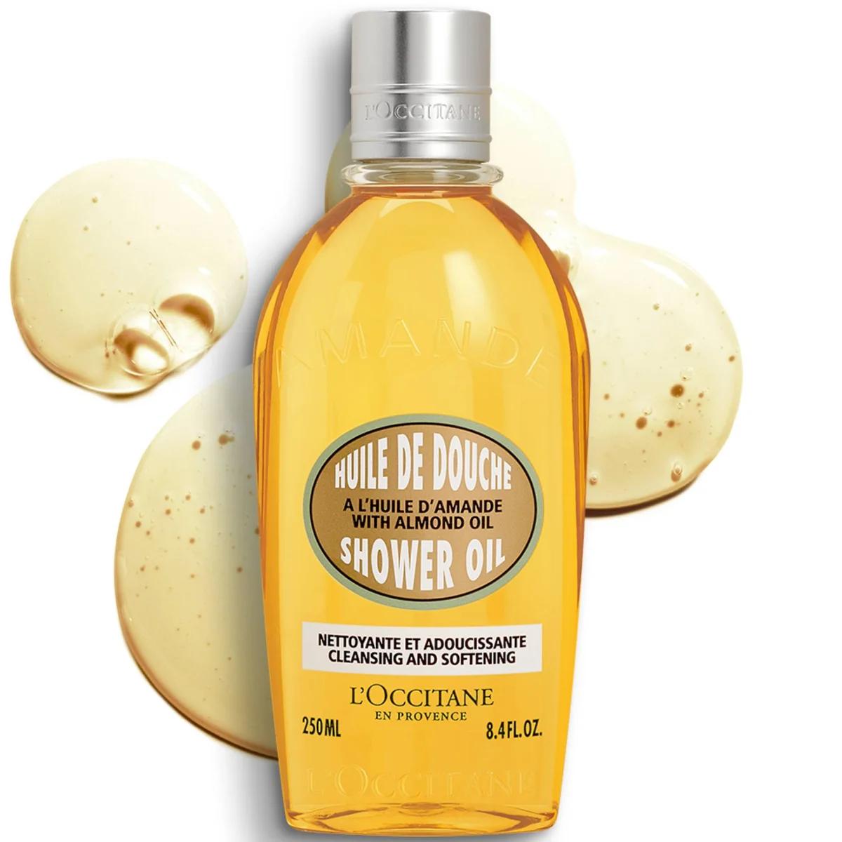 L'OCCITANE Cleansing & Softening Almond Shower Oil 250/500ml, Nourishing Skincare