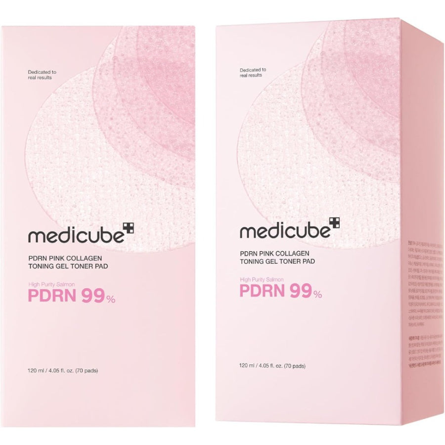 medicube Toner Pads Salmon DNA PDRN Pink Collagen Jelly Pad  | 70 Pads (1 Pack)