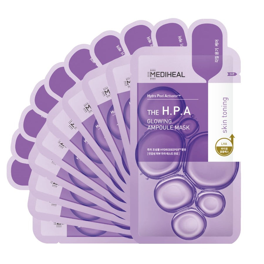 MEDIHEAL THE H.P.A Glowing Ampoule Mask Sheet 10PCS