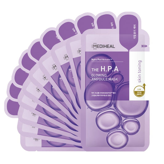 MEDIHEAL THE H.P.A Glowing Ampoule Mask Sheet 10PCS