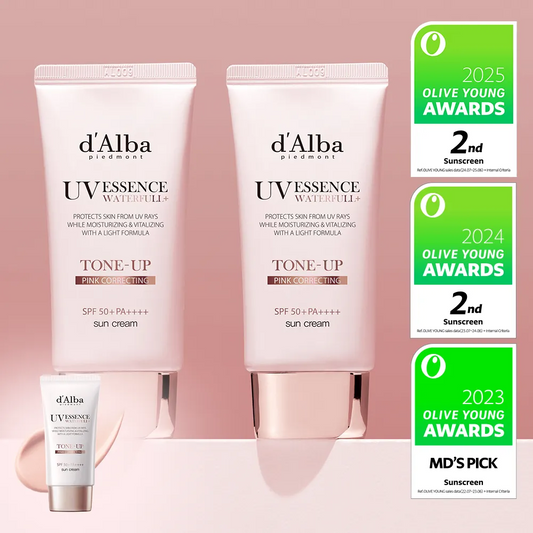 d'Alba Waterful Tone Up Sun Cream 50ml - Pink Correcting