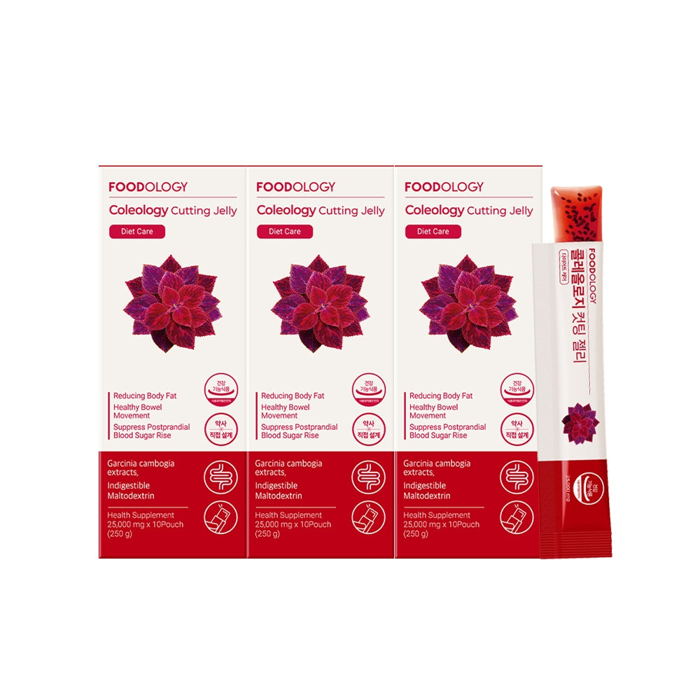 FOODOLOGY Coleology Cutting Jelly 250g(25g X 10 Sticks)*3boxes