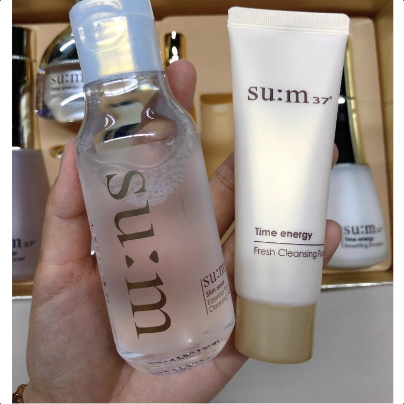 SU:M 37 Breath Time Energy 3-Piece Set (with Makeup Remover) with Carry Bag