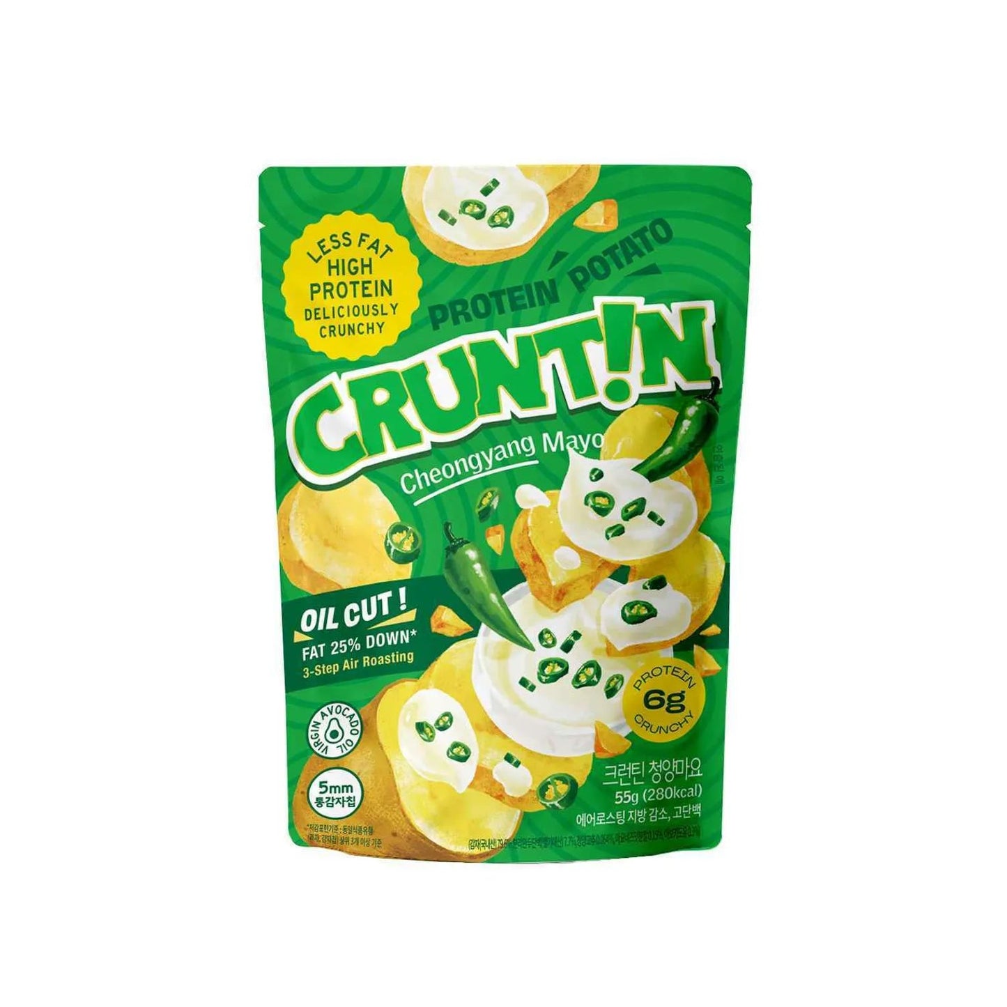 CRUNTIN 5mm Whole Potato Chips Cheongyang Mayo 55g