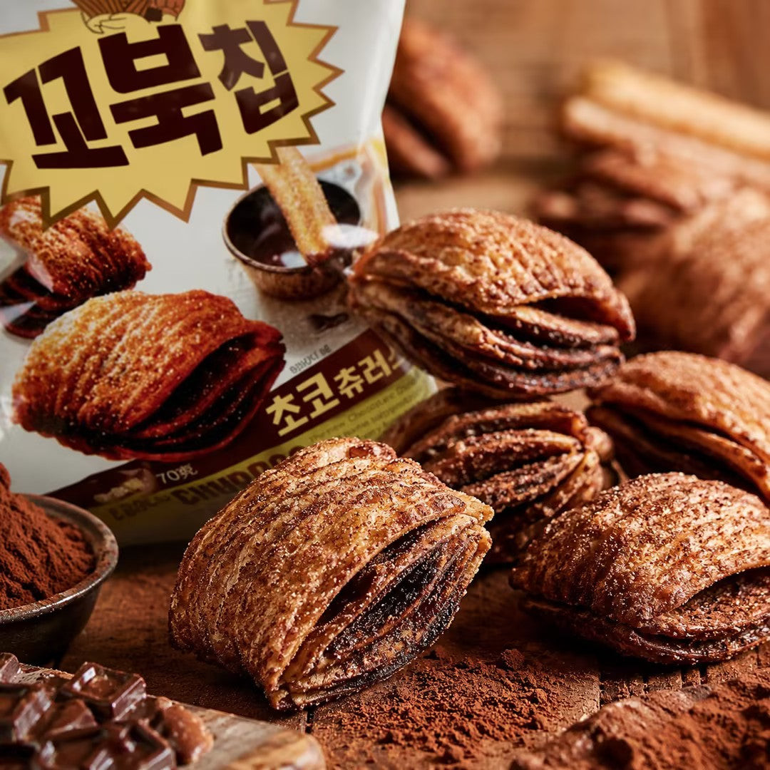 Orion Tortoise‑Shaped Chocolate Chips 70g chocolate‑flavor crispy puffed snacks