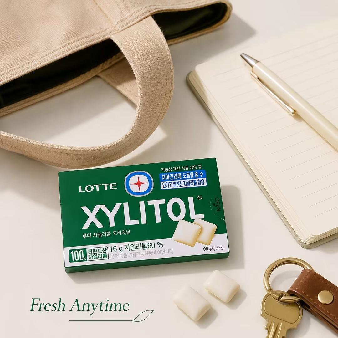 Lotte Xylitol Chewing Gum 16g Long‑lasting fresh flavour, xylitol formula for refreshing your mouth