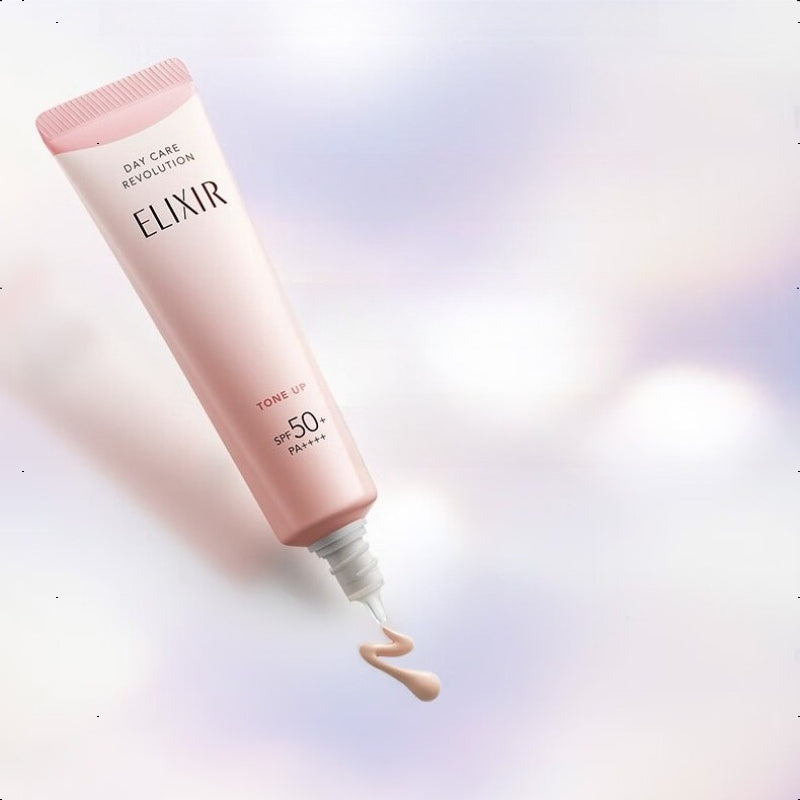 Shiseido Elixir Day Care Multifunctional Tone Up Emulsion Baby Pink SPF 50+   35g