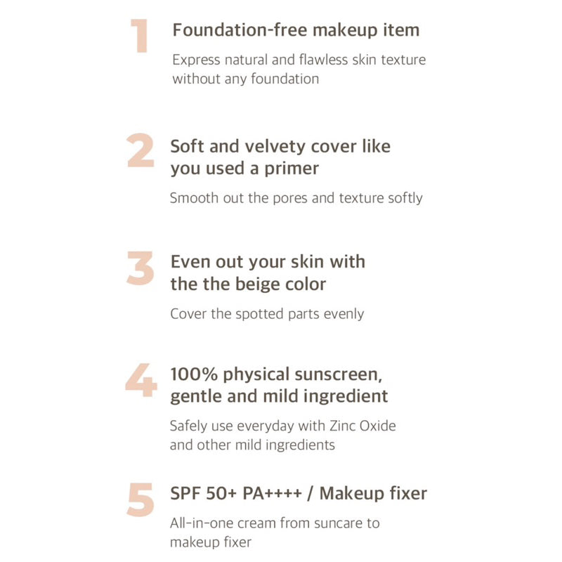 Numbuzin No.3 Porcelain Base-skip Tone Up Beige SPF50+PA++++ 50ml