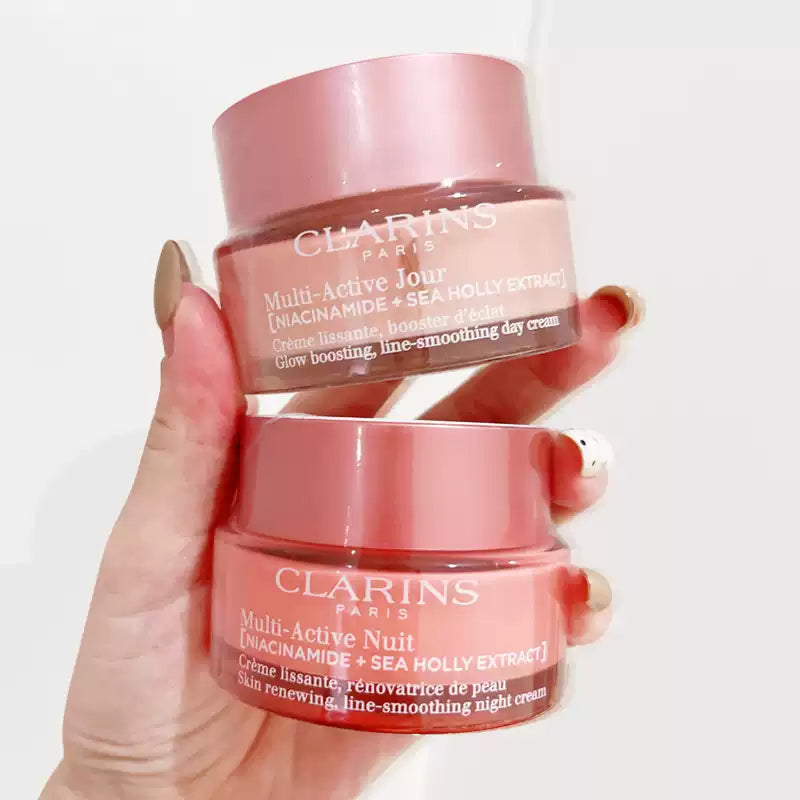Clarins Multi-Active Nuit (Niacinamide + Sea Holly Extract) Day Night Cream  All Type Skin  -50ML