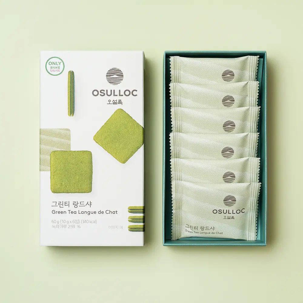 OSULLOC Green Tea Langue de Chat Cookies 60g