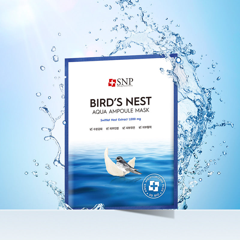 SNP BIRD'S NEST AQUA AMPOULE MASK 25ml x 10pcs
