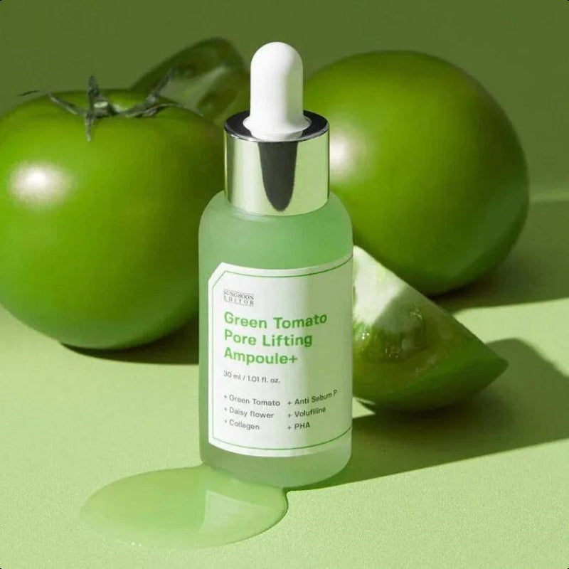 SUNGBOON EDITOR Green Tomato Pore Lifting Ampoule 30ml,Hydrating & Firming Care for Sensitive Skin