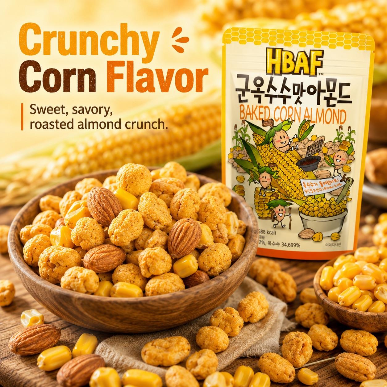 HBAF Baked Corn Almond 120g