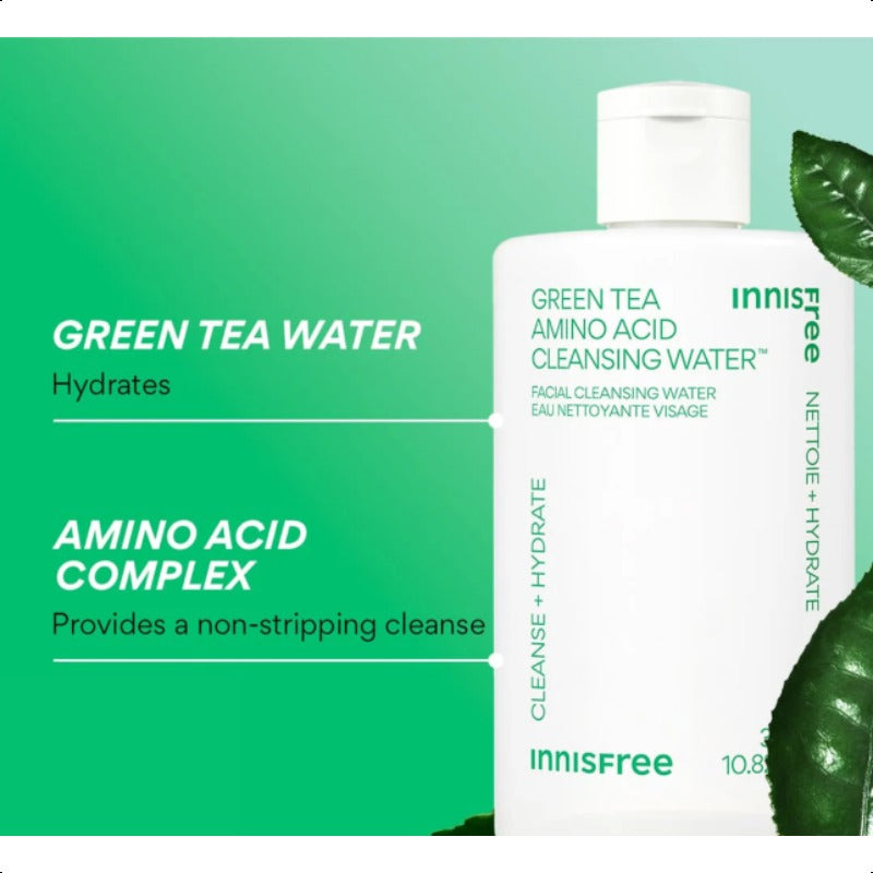 Innisfree New Green Tea Amino Moisture Cleansing Water, 320ml
